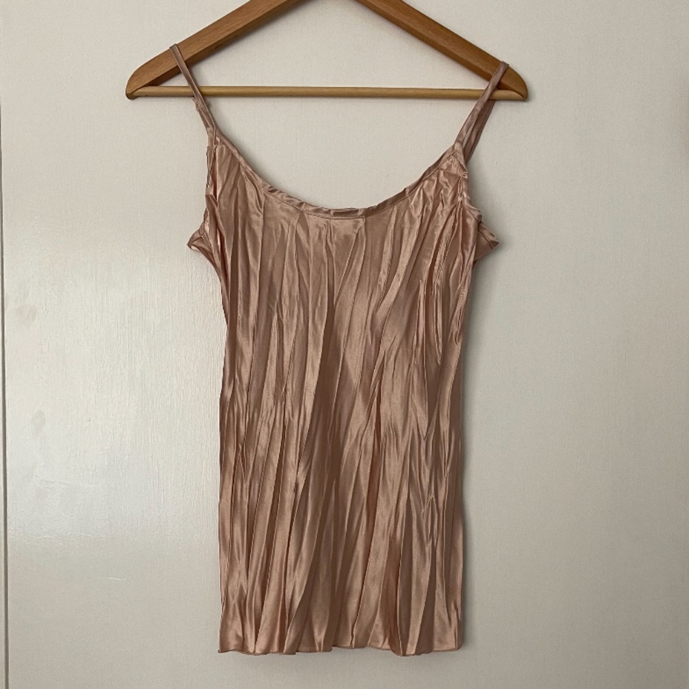 Pink Silk Tank Top